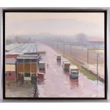 Huysman, Gerard (1953-) 'Factory site in the rain',