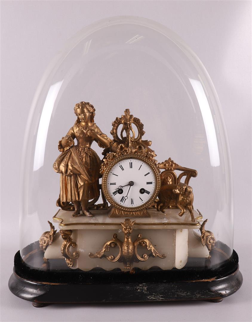 An alabaster clock pendulum, France 19th century.