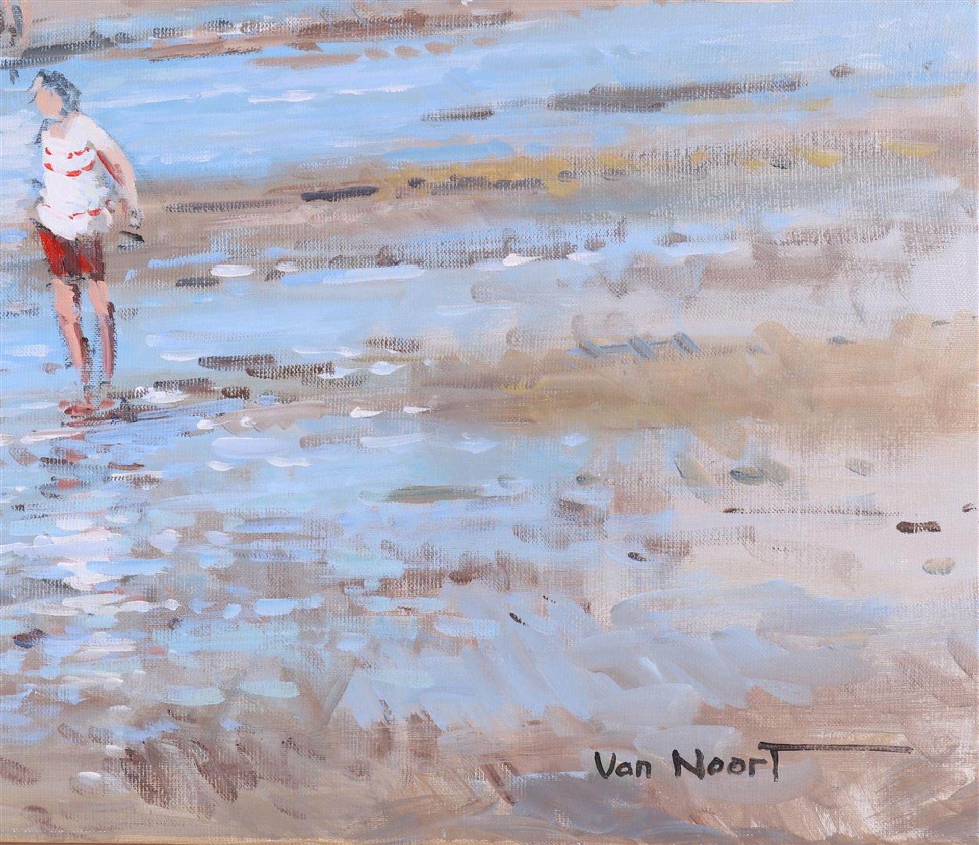Noort van, Alexander (Haarlem 1953-) 'Beachscape', - Image 2 of 2