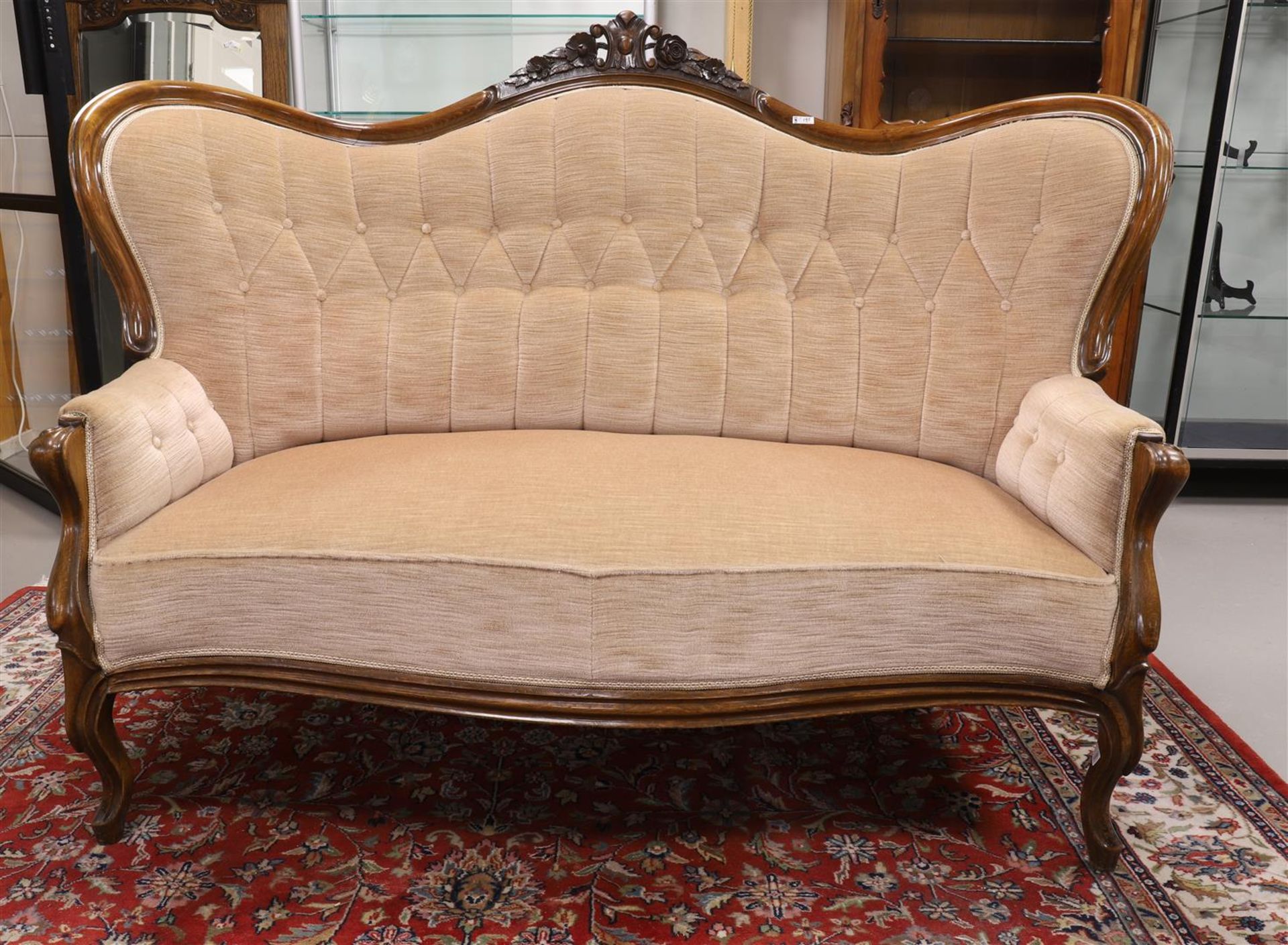 A three-seater sofa, Holland, Willem III, mid 19th century.
