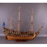 A ship model of a galleon, presumably 'de Friesland 1663'
