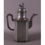 A blank pewter wine jug, China, around 1900.