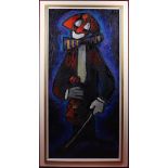 Gone, from the (Dutch school 20th century) 'Clown with violin',