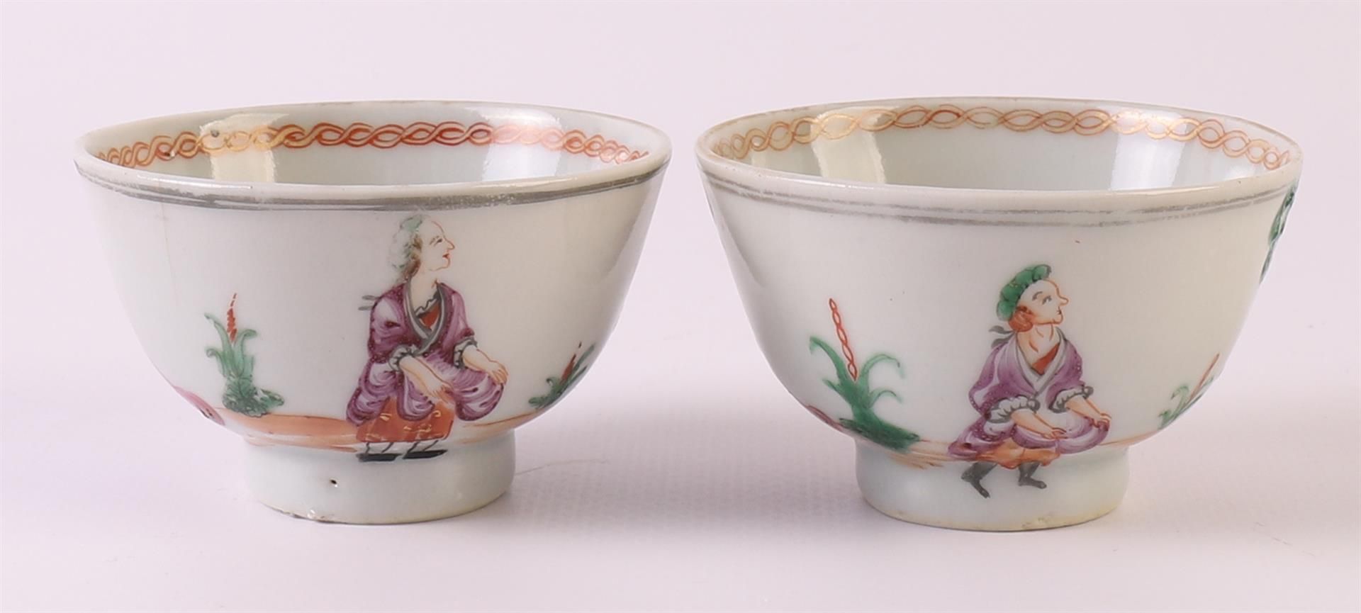 Four porcelain cups and accompanying saucers, Chine de Commande, China, Qianlong, 18th century. - Image 13 of 22