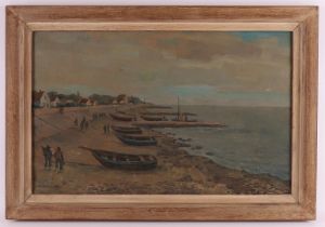 Klijn, Willem Hendrik (1892-1961) "Zeedijk near Den Helder", signed in full lower left, oil paint/