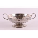 A second grade 835/1000 silver Art Deco chocolate dish with ears, year letter 1929. Presumed maker's