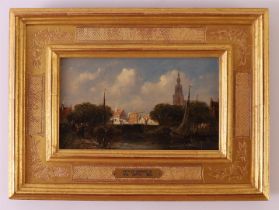 Vertin, Petrus Gerardus (The Hague 1819-1893) "View of Alkmaar", signed in full lower right, oil