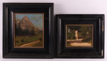 Overbeck, v. A (Germany 19th/20th century) "Sextental with the Elferkofel in Tirol", signed in