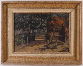 Bodifee, Johannes Petrus Paulus(Paul) (Amsterdam 1866-1938) "Orchard at farm", signed in full right,