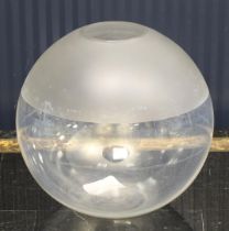 Netherlands, Leerdam. A semi-satin spherical clear glass vase, ca. 1930. Design: A.D. Copier, signed