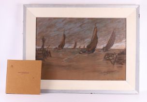 Lussenburg, Jos (1889-1975) "Sailing boats", signed bottom right, pastel/paper, h 47 x w 67 cm. Here