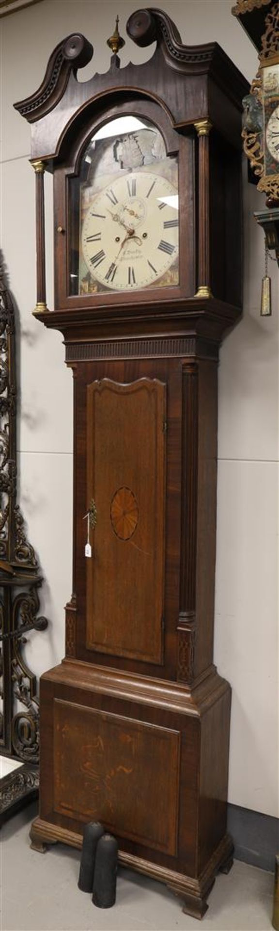 A grandfather clock, so-called grandfather long case clock with Scheepjes mechanism, England, 19th