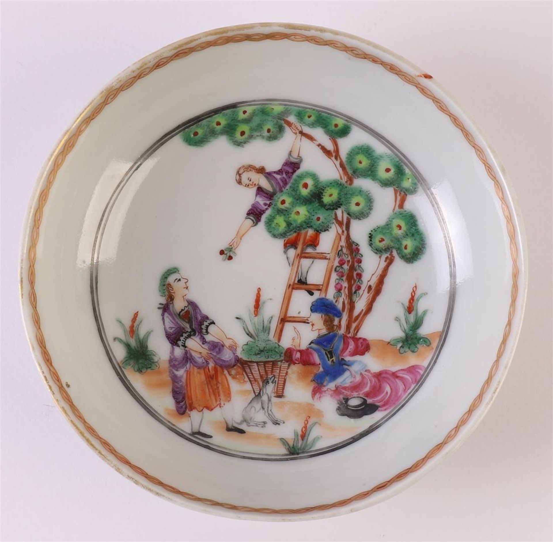 Four porcelain cups and accompanying saucers, Chine de Commande, China, Qianlong, 18th century. - Image 3 of 22