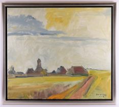 Koopmans, Klaas * (Tietjerksteradeel 1920-2006) "Wierum", signed in full bottom right and 1993,