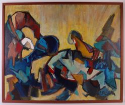 Zuidersma, Arie (Emmen 1925-Zuidlaren 2014) "Composition 836", signed in full right and '83 / verso,