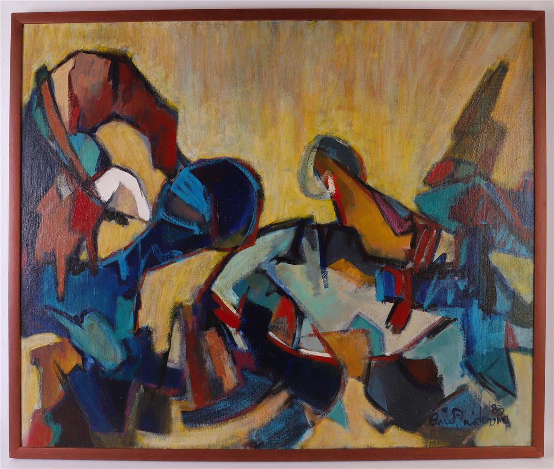 Zuidersma, Arie (Emmen 1925-Zuidlaren 2014) "Composition 836", signed in full right and '83 / verso,