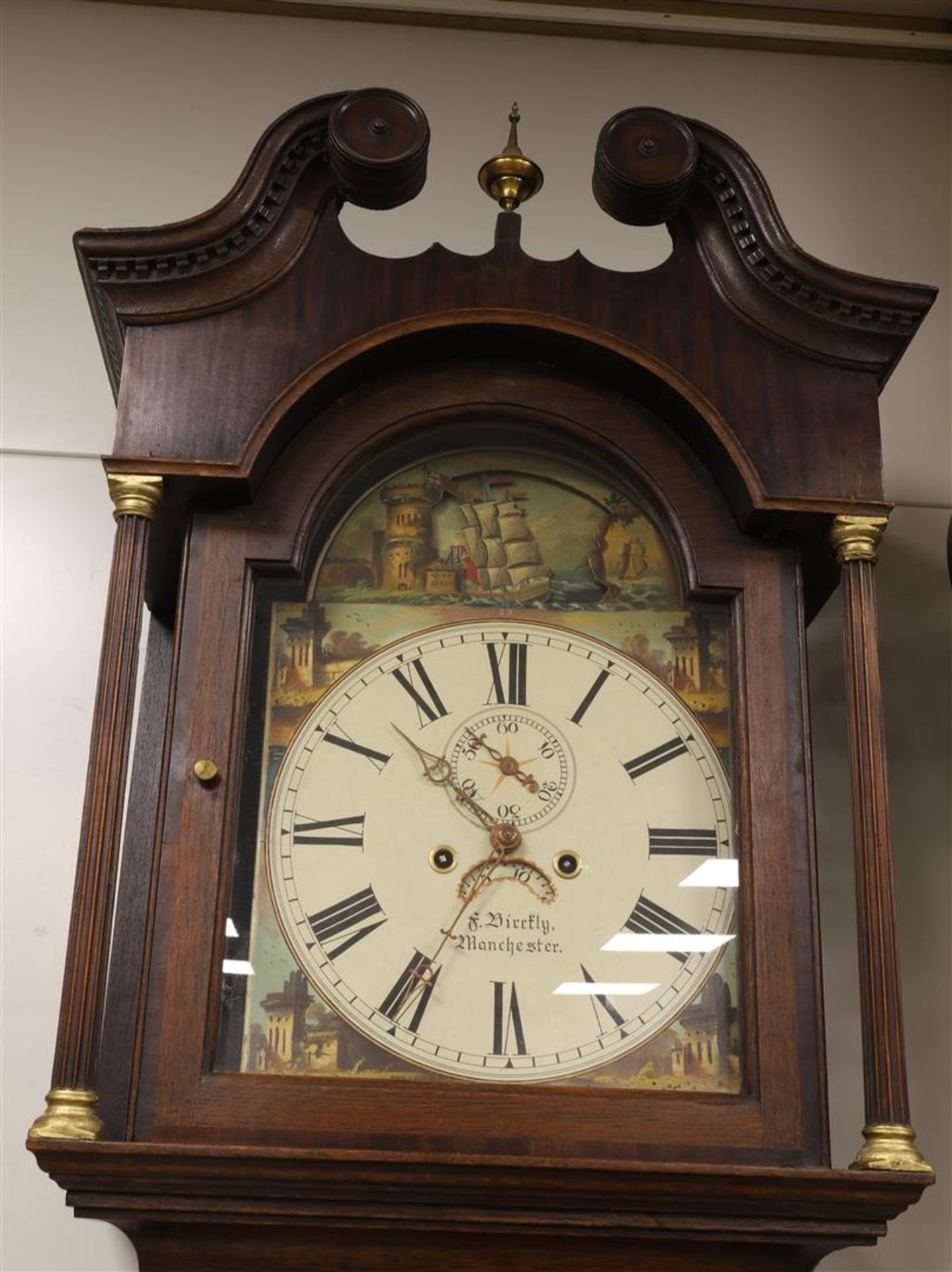 A grandfather clock, so-called grandfather long case clock with Scheepjes mechanism, England, 19th - Bild 2 aus 2