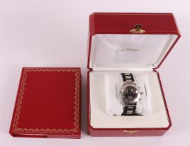 A Cartier 21 Chronoscaph men's wristwatch in original case and documentation, date of purchase 01-