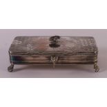 A second grade 835/1000 rectangular silver tobacco box, converted into a spoon box, dated 1833 on