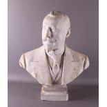 A plaster bust of 'Jan Buiskool', mayor of Delzijl, ca. 1932-1936 (origin R. Martens, son of