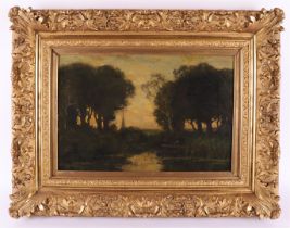Bock, de Theophile EA (Theo) (The Hague 1851-1904) "Landscape with trees", signed in full right, oil