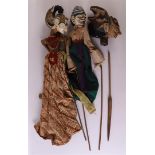 A lot of various wayang golèk dolls, Indonesia, 20th century, to. 11x.