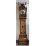 An Amsterdam longcase clock with ship mechanism and moon and date, Holland, Louis of Atlas and