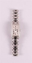 An 18 kt 750/1000 white gold Cartier Tank Américaine wristwatch, model number 1726, numbered