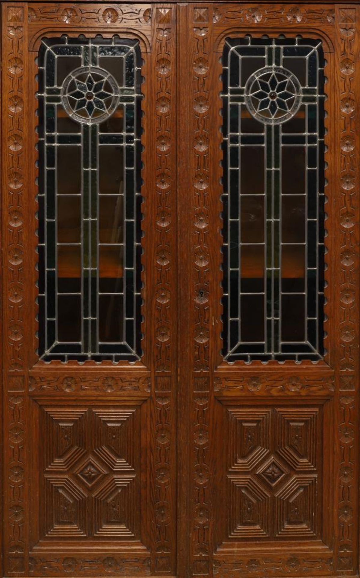 A two-door cupboard, Holland, Renaissance style, late 19th century, h 190 x w 102 x d 50 cm. - Image 2 of 2