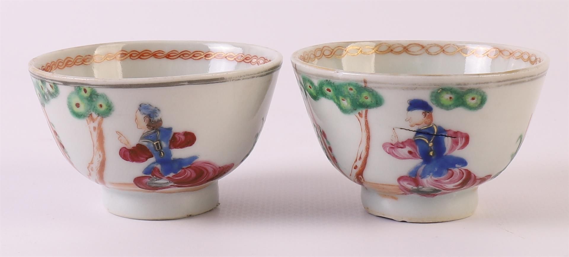 Four porcelain cups and accompanying saucers, Chine de Commande, China, Qianlong, 18th century. - Image 12 of 22