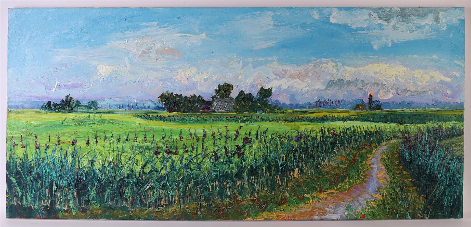Scholte-Albers, Gertjan (1971-) "Bij Fransum", signed m.o 'Schholte Albers 2010', oil paint/