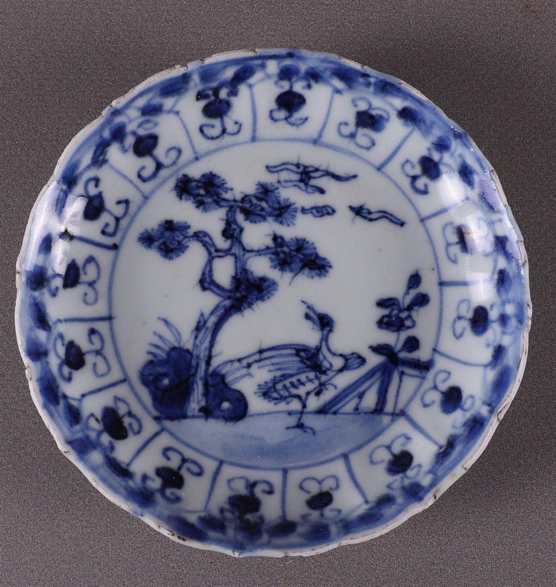 Three blue/white porcelain cups and saucers, China, Kangxi, around 1700. Blue underglaze - Image 4 of 12