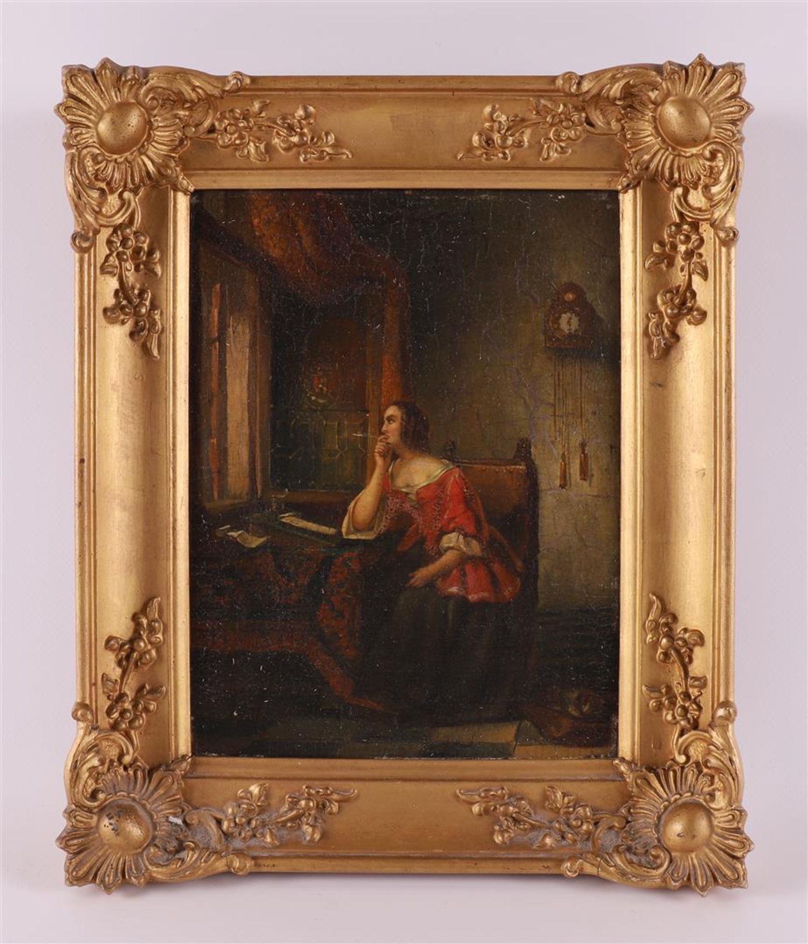 Romantic school 19th century 'Woman in interior',