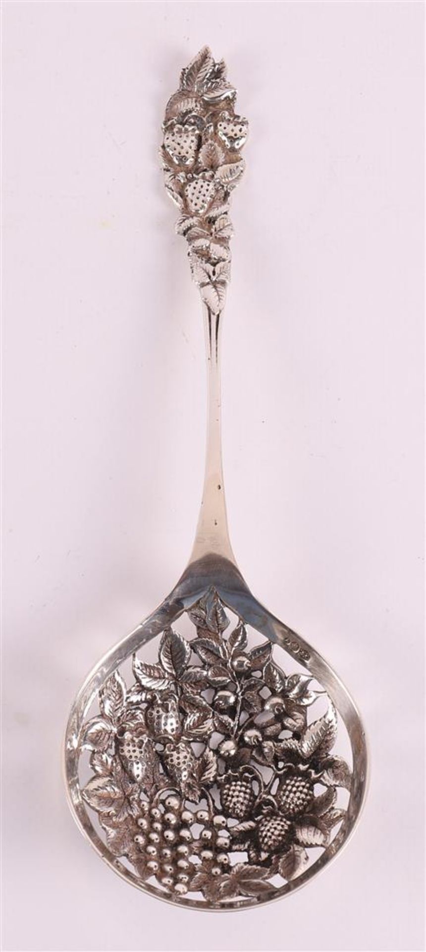 A second grade 835/1000 silver wet fruit scoop, year letter 1933.
