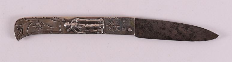 A pocket knife with second grade 835/1000 silver handle, 1884.