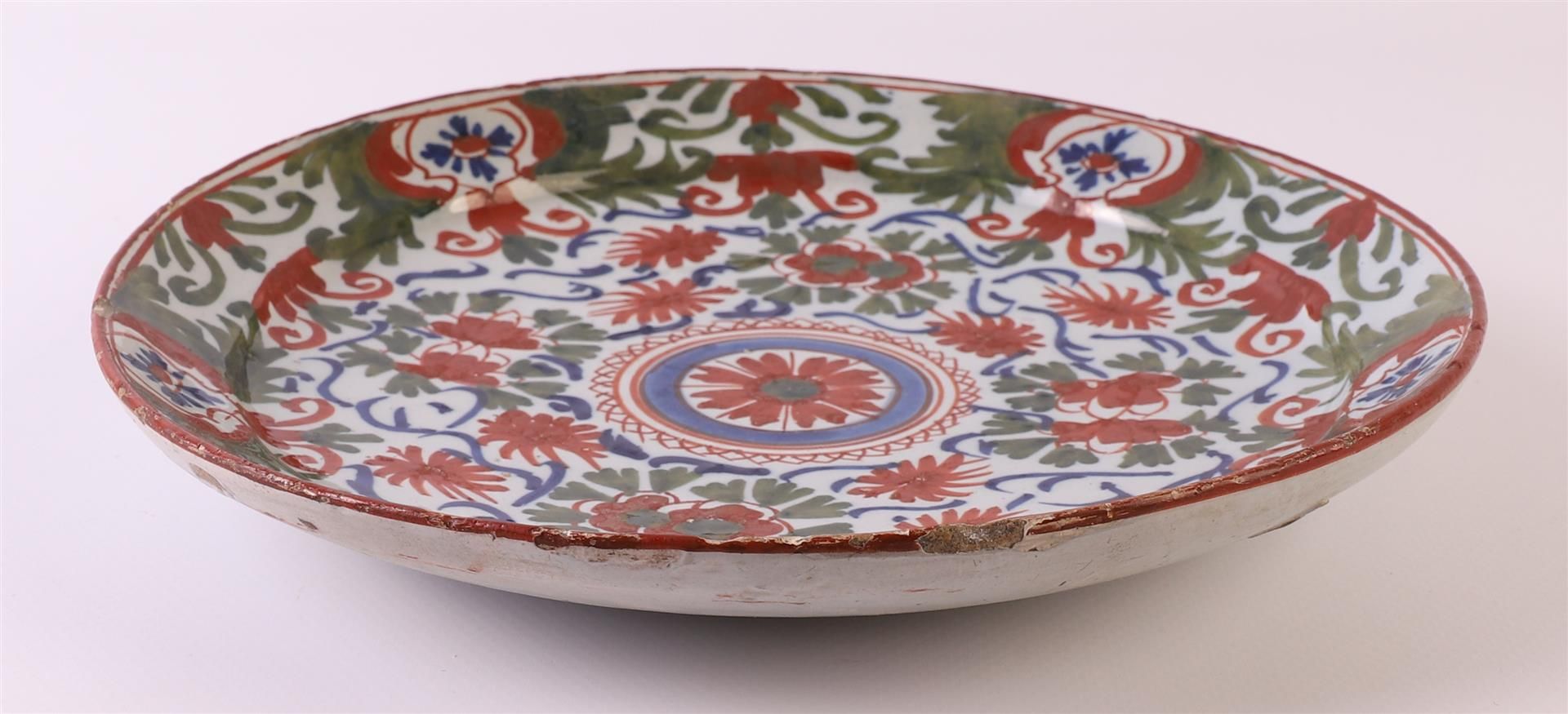 A set of polychrome Delft earthenware plates, so-called pancake, Holland - Bild 13 aus 13
