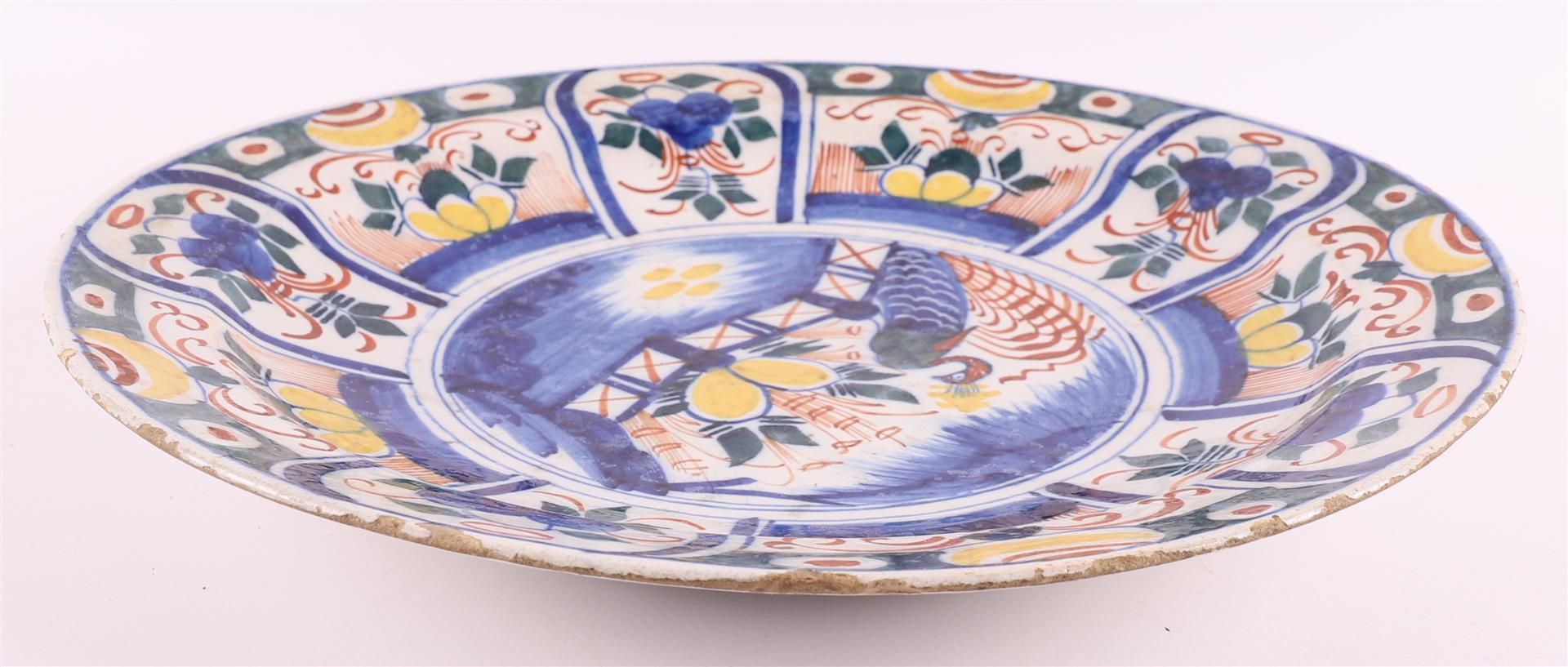 A polychrome Delft earthenware dish, 18th century. - Image 8 of 9