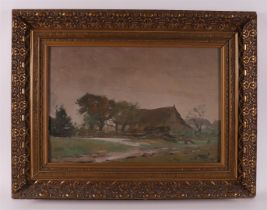 Ates, Johannes Frans (Johan) (Sneek 1877-1953) 'Farm in landscape',