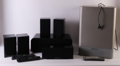 Harman Kardon subwoofer SUB-TS7 + Wharfedale DX-1 speakers.