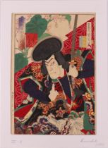 Ukio-e, Japan. Toyohara Kunichika 'Actor', 1883,