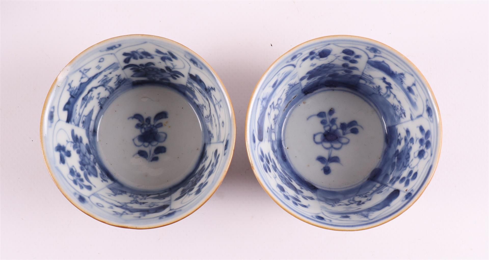 A series of blue/white and capuchin porcelain cups and saucers, China, Qianlong - Image 9 of 18