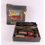 A tin toy Hornby train in box, England, Meccano Ltd, 20th century