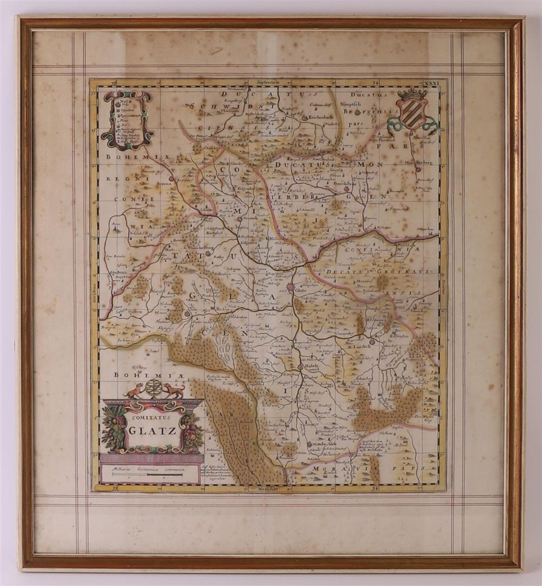 Map of K?odzko Land from 'The English Atlas' (4 volumes in 1680-1683),