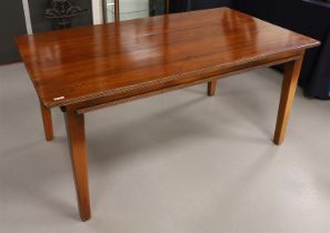 An oak rectangular dining room table, Holland area Schuitema,
