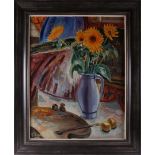 Elzer, Ruurd (Sneek, 1915-1995) 'Still life with sunflowers',