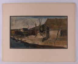 Volmar, Hendrik Willem Nicolaas * (Amsterdam 1881-1921) 'Shed near a ditch