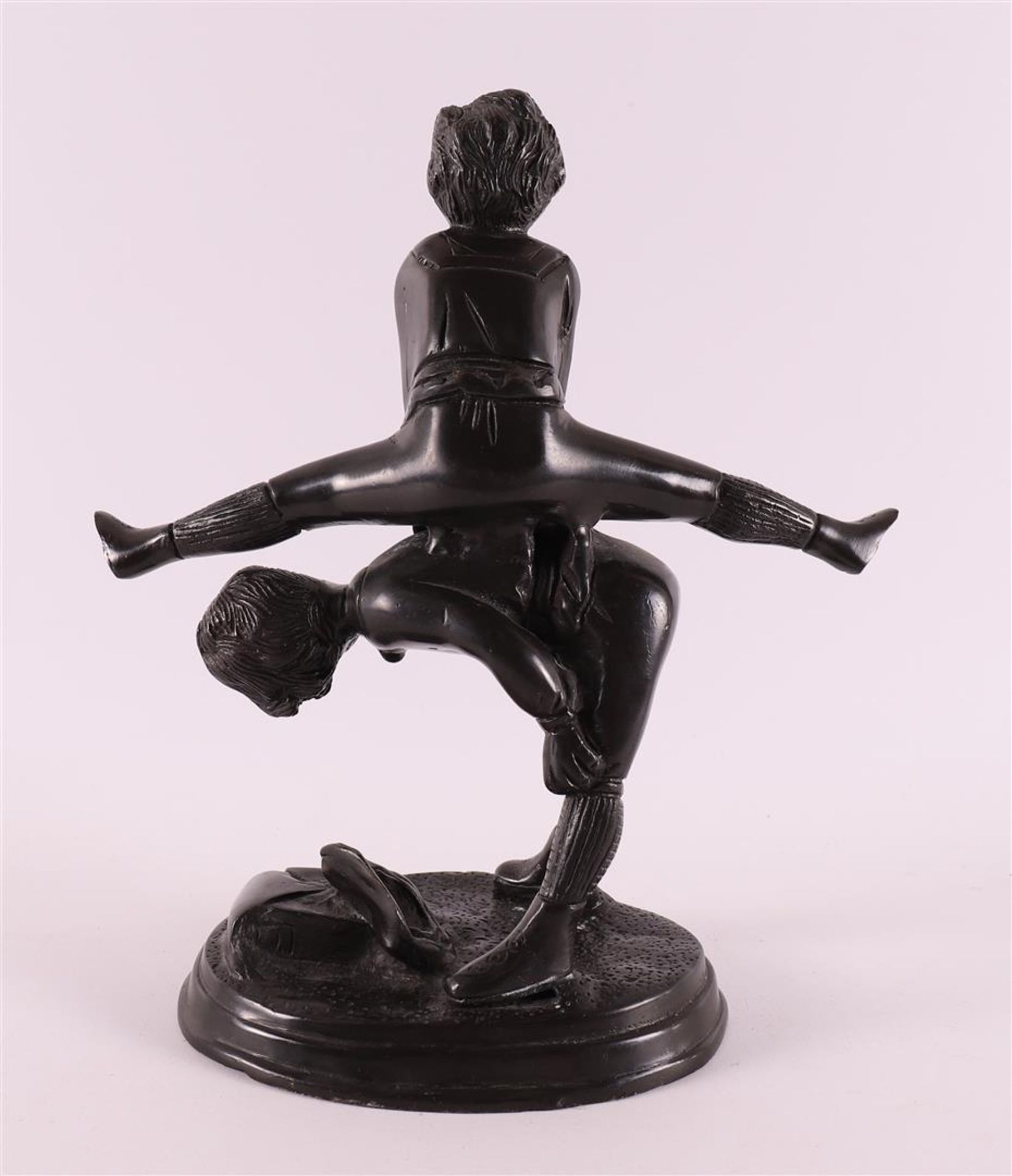 Bronze sculpture of children jumping, based on an antique example, 21st century - Image 2 of 4