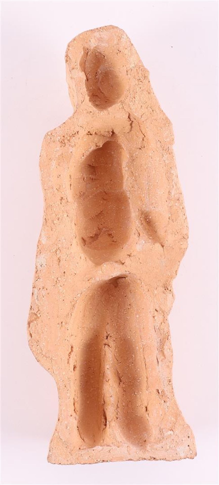 A terracotta sculpture of a female standing nude, style of Hildo Krop. - Image 5 of 5