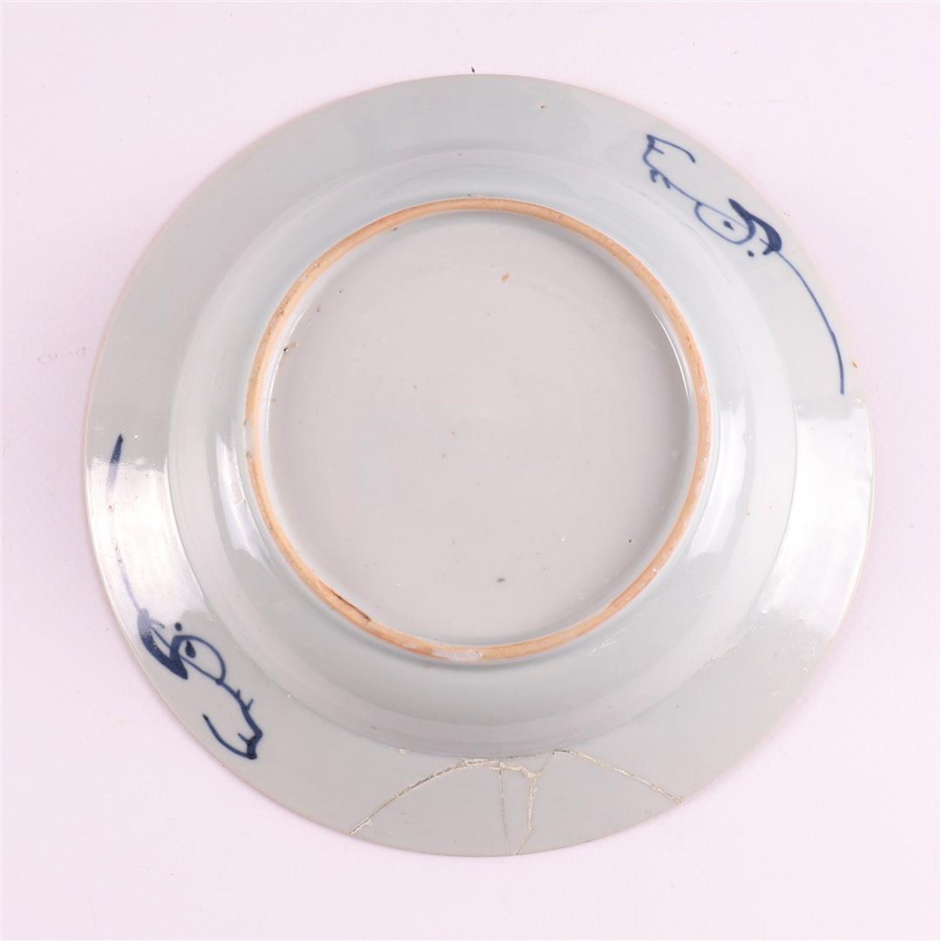 Three various blue/white porcelain porcelain plates, China, Qianlong, 18th centu - Image 4 of 9