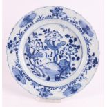 A blue/white porcelain contoured plate, China, 2nd half of the 17th century.